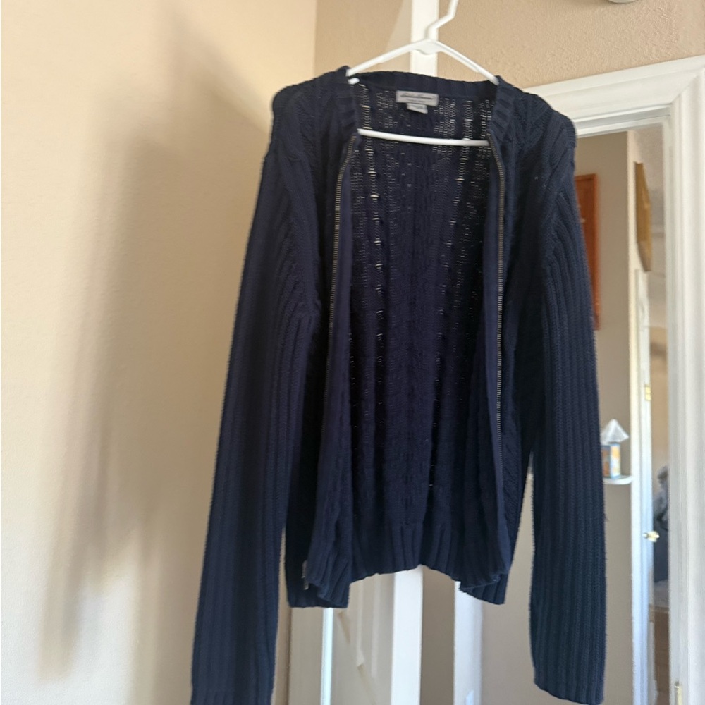 Eddie Bauer Women's Dark Blue Cardigan